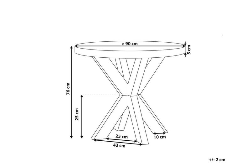 Rundt havebord betoneffekt 90 cm OLBIA - Grå - Spisebord & havebord
