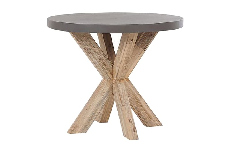 Rundt havebord betoneffekt 90 cm OLBIA - Grå - Havemøbler - Havebord - Spisebord & havebord