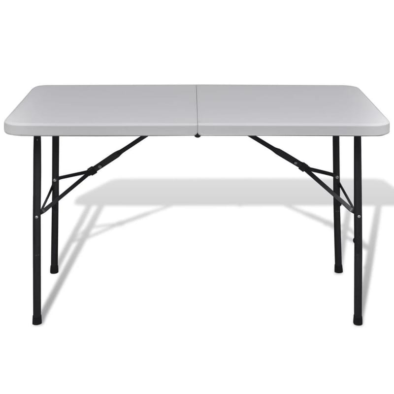Sammenfoldeligt Havebord 122 Cm Hdpe Hvid - Hvid - Havemøbler - Havebord - Spisebord & havebord