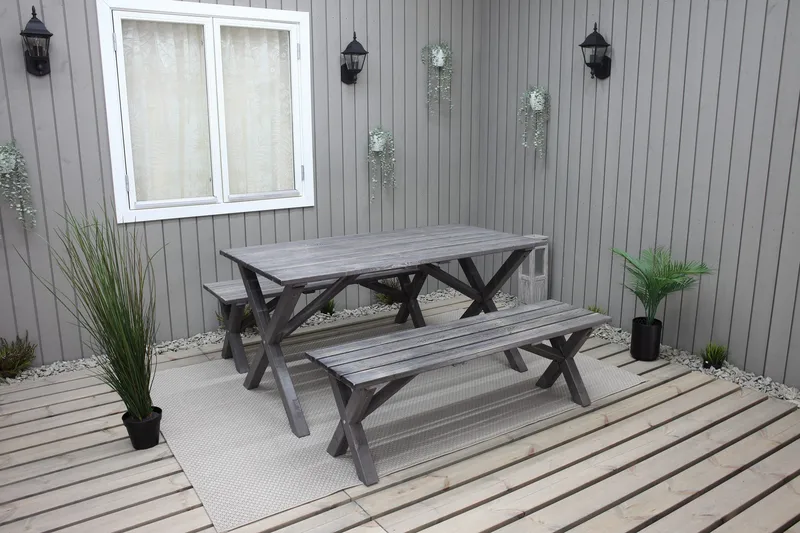 Scottsdale Fasta Spisebord 150 cm Shabby Chic - KWA - Havemøbler - Havebord - Spisebord & havebord