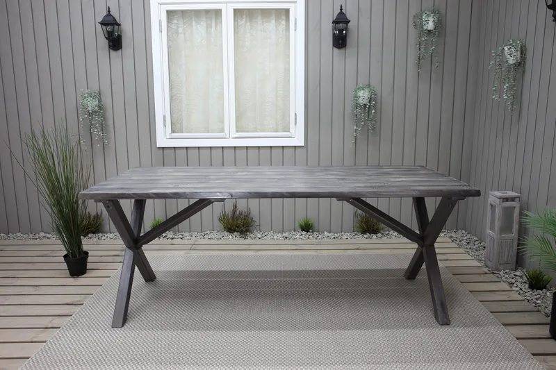 Scottsdale Fasta Spisebord 190 cm - Grå - Havemøbler - Havebord - Spisebord & havebord