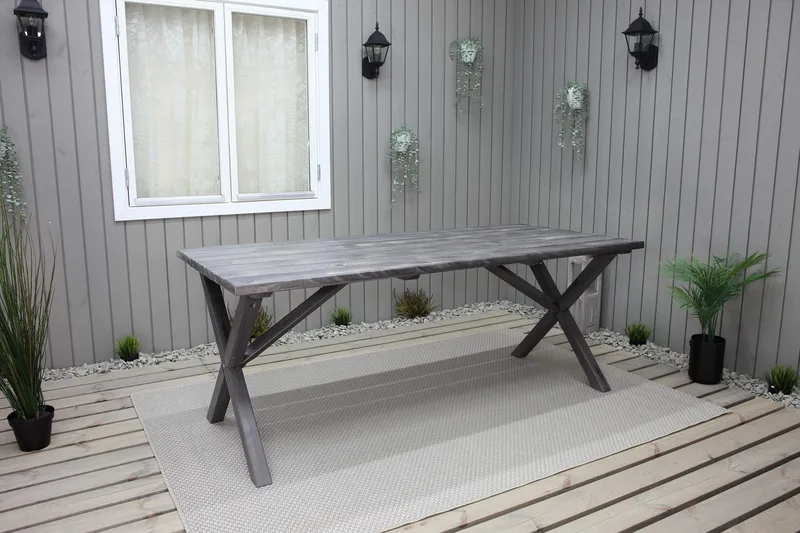 Scottsdale Fasta Spisebord 190 cm - Grå - Havemøbler - Havebord - Spisebord & havebord