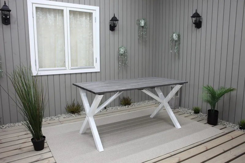 Scottsdale Spisebord 150 cm Grå/Hvid - KWA - Havemøbler - Havebord - Spisebord & havebord