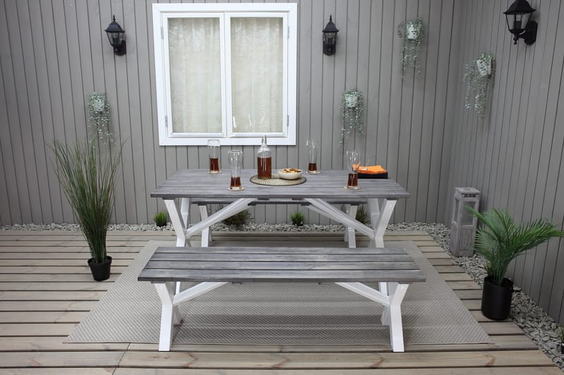 Scottsdale Spisebord 150 cm Grå/Hvid - KWA - Havemøbler - Havebord - Spisebord & havebord