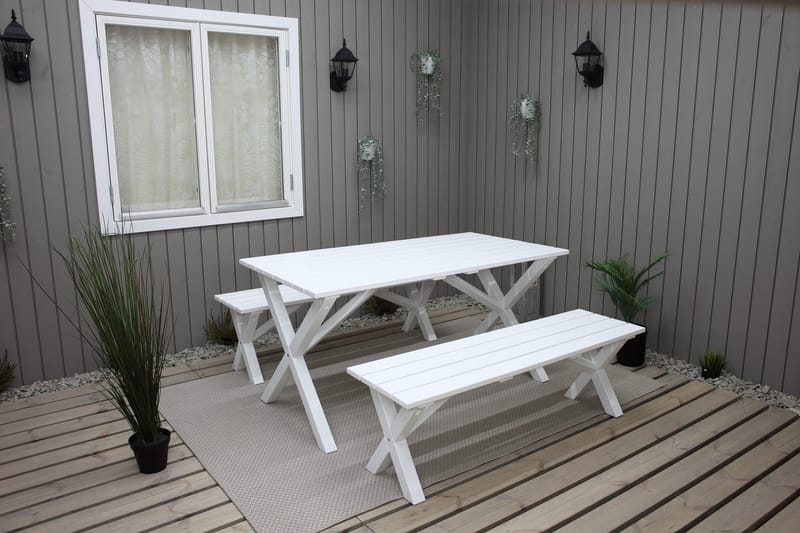 Scottsdale Spisebord 150 cm Hvid - Havemøbler - Havebord - Spisebord & havebord