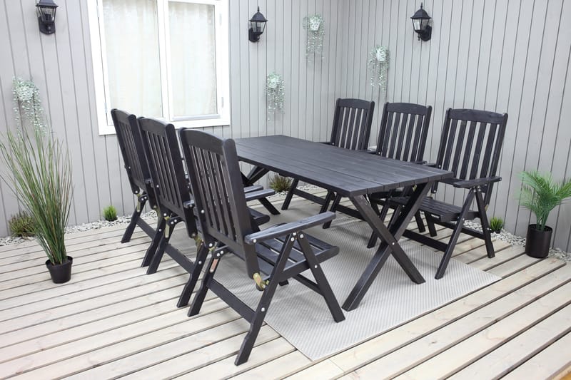 Scottsdale Spisebord 190 cm Sort - KWA - Havemøbler - Havebord - Spisebord & havebord