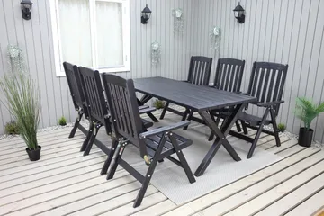 Scottsdale Spisebord 190 cm Sort - KWA - Havemøbler - Havebord - Spisebord & havebord