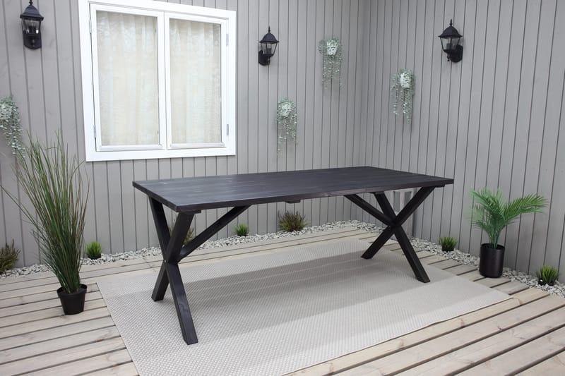 Scottsdale Spisebord 190 cm Sort - KWA - Havemøbler - Havebord - Spisebord & havebord