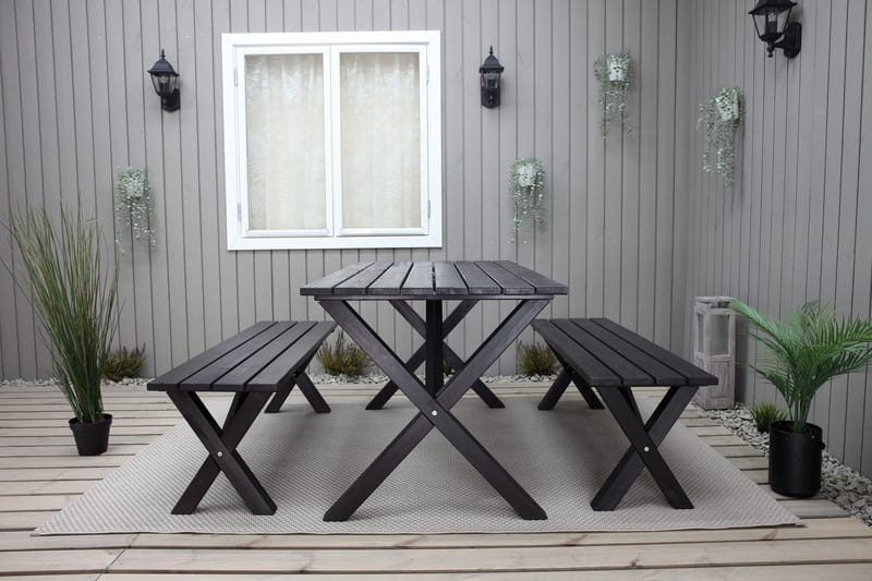 Scottsdale Spisebord 190 cm Sort - KWA - Havemøbler - Havebord - Spisebord & havebord