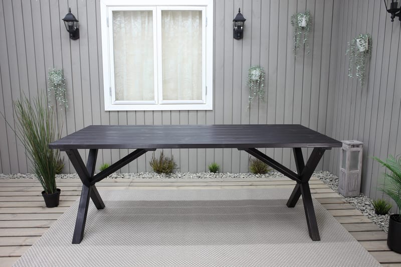 Scottsdale Spisebord 190 cm Sort - KWA - Havemøbler - Havebord - Spisebord & havebord