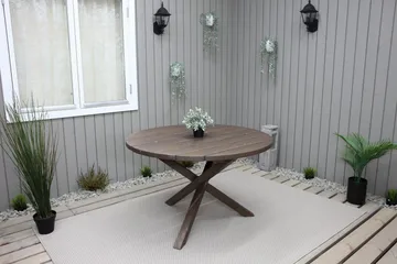 Scottsdale Spisebord Rundt 112 cm - Brun - Havemøbler - Havebord - Spisebord & havebord