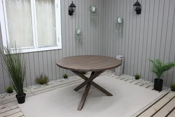Scottsdale Spisebord Rundt 112 cm - Brun - Havemøbler - Havebord - Spisebord & havebord
