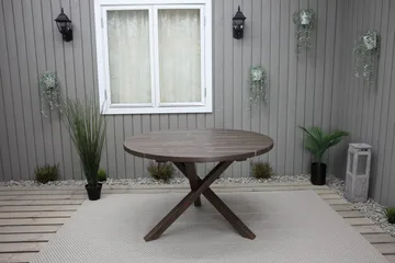 Scottsdale Spisebord Rundt 112 cm - Brun - Havemøbler - Havebord - Spisebord & havebord