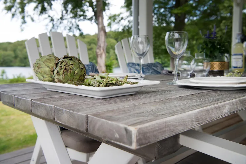 Shabby Chic Bord 195x86 cm - Grå/Hvid - Havemøbler - Havebord - Spisebord & havebord