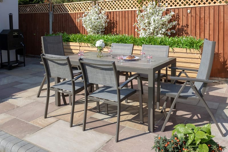 Solana Spisebord 160 cm - Grå - Havemøbler - Havebord - Spisebord & havebord