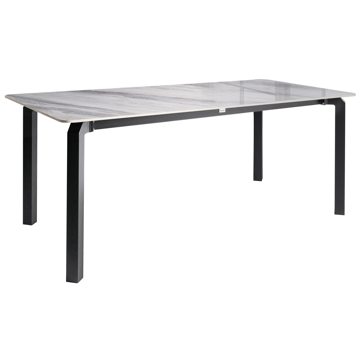 Spisebord udendørs Feletto 90x180 cm Sten - Grå/Sort - Havemøbler - Havebord - Spisebord & havebord
