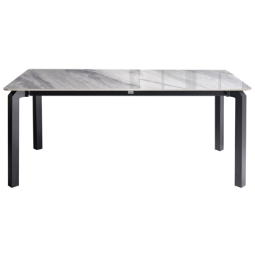 Spisebord udendørs Feletto 90x180 cm Sten - Grå/Sort - Havemøbler - Havebord - Spisebord & havebord