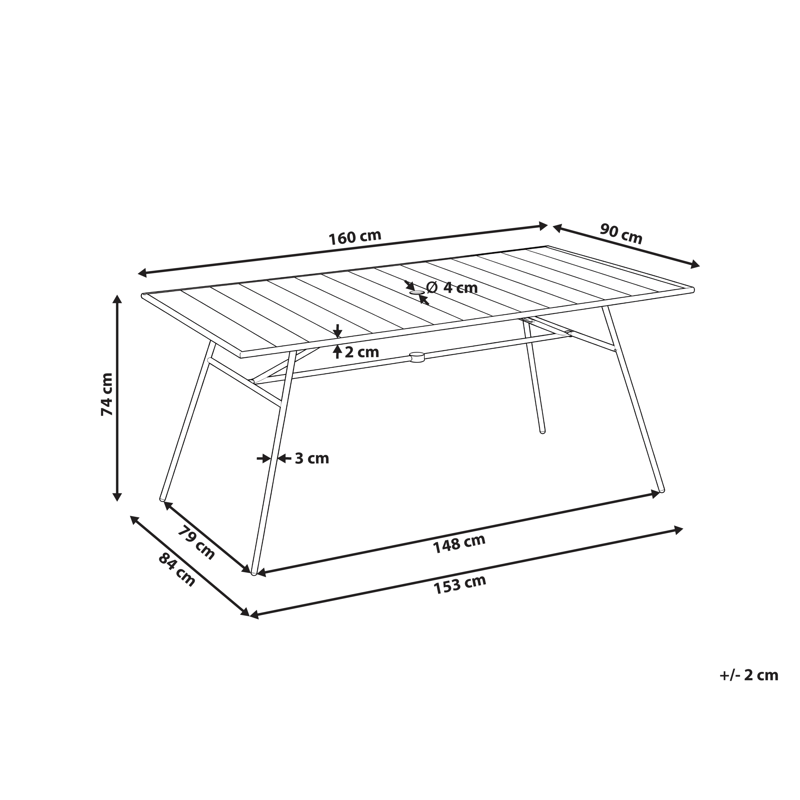 Spisebord Terenzo 160 cm - Mintgrøn - Havemøbler - Havebord - Spisebord & havebord
