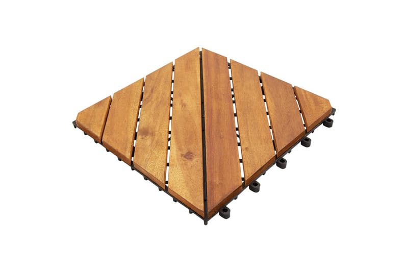terrassefliser 10 stk. 30x30 cm massivt akacietræ - Brun - Havemøbler - Havebord - Spisebord & havebord