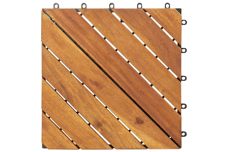 terrassefliser 10 stk. 30x30 cm massivt akacietræ - Brun - Havemøbler - Havebord - Spisebord & havebord