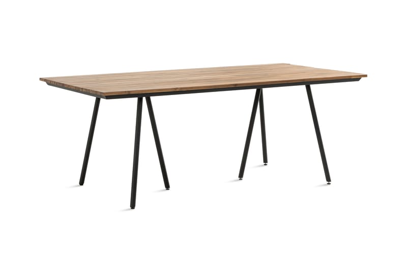 Trio Spisebord 200x100cm - Akacia / Sort - Havemøbler børn - Spisebord & havebord