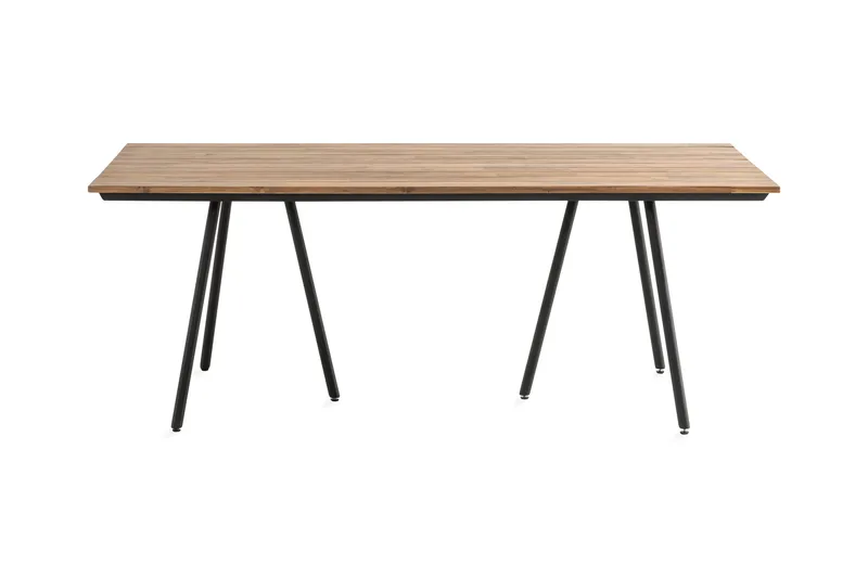 Trio Spisebord 200x100cm - Akacia / Sort - Havemøbler - Havebord - Spisebord & havebord