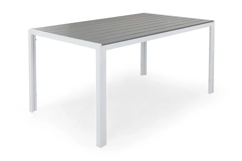 Tunis Bord 150x90 cm, Hvid/Grå