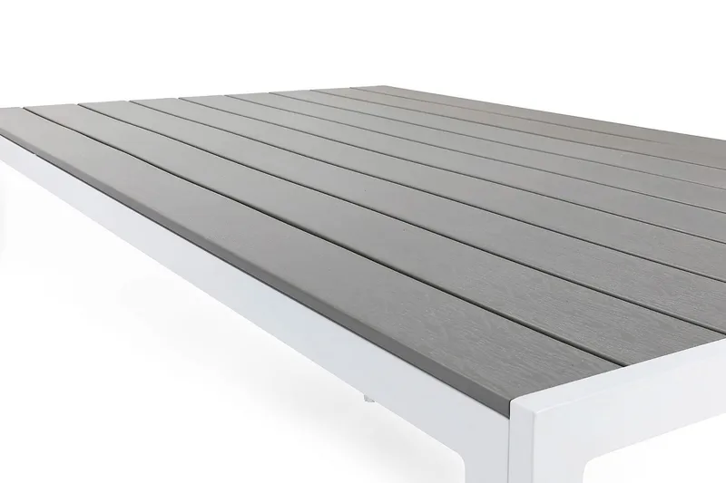 Tunis Bord 150x90 cm - Hvid/Grå - Havemøbler - Havebord - Spisebord & havebord