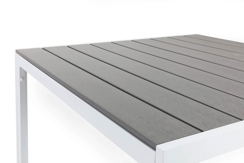 Tunis Bord 90x90 cm - Hvid/Grå - Havemøbler - Havebord - Spisebord & havebord