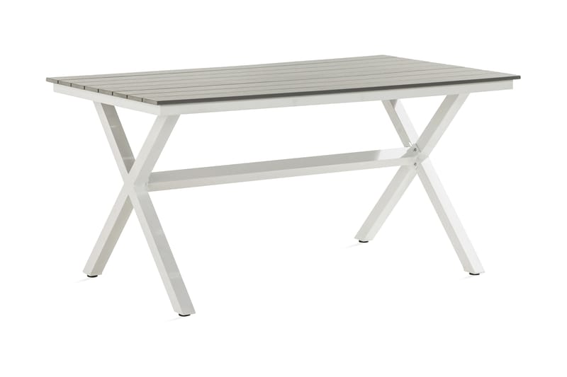 Tunis Krydsbord 150x90 cm - Hvid/Grå - Havemøbler børn - Spisebord & havebord