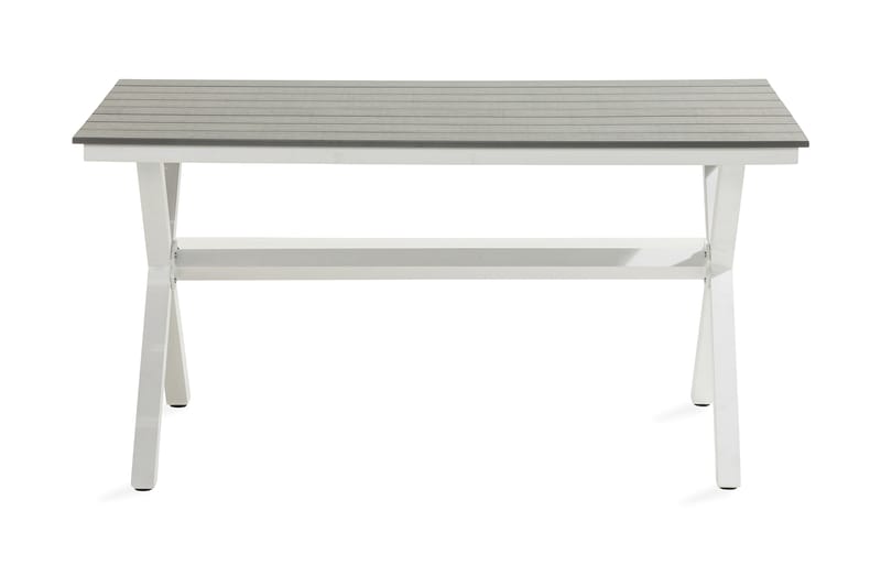 Tunis Krydsbord 150x90 cm - Hvid/Grå - Spisebord & havebord