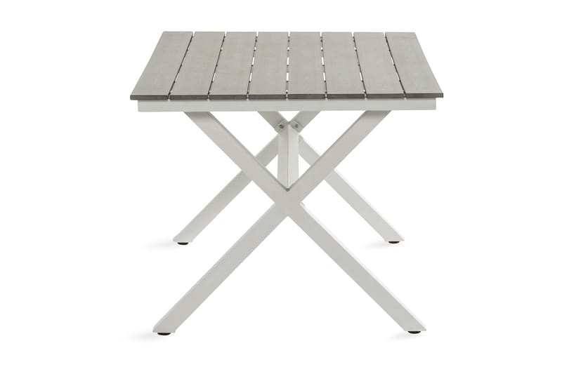 Tunis Krydsbord 150x90 cm - Hvid/Grå - Havemøbler - Havebord - Spisebord & havebord