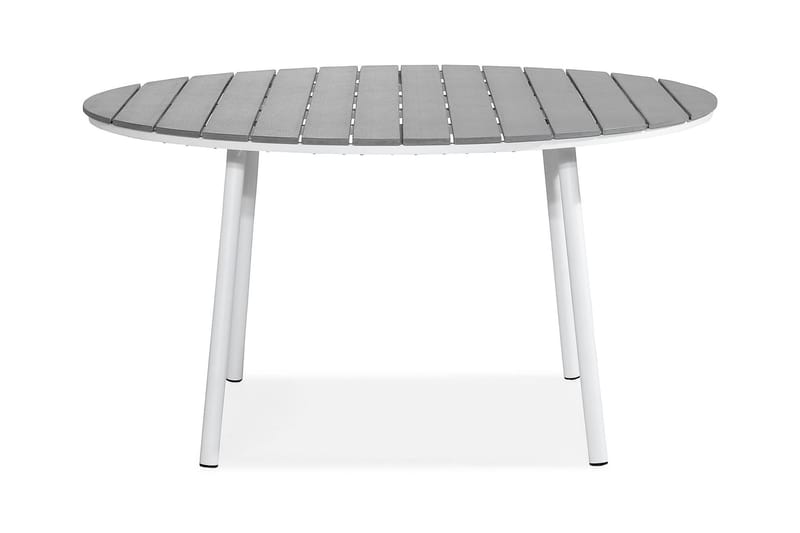 Tunis Spisebord 140 cm Rund - Hvid/Grå - Havemøbler - Havebord - Spisebord & havebord
