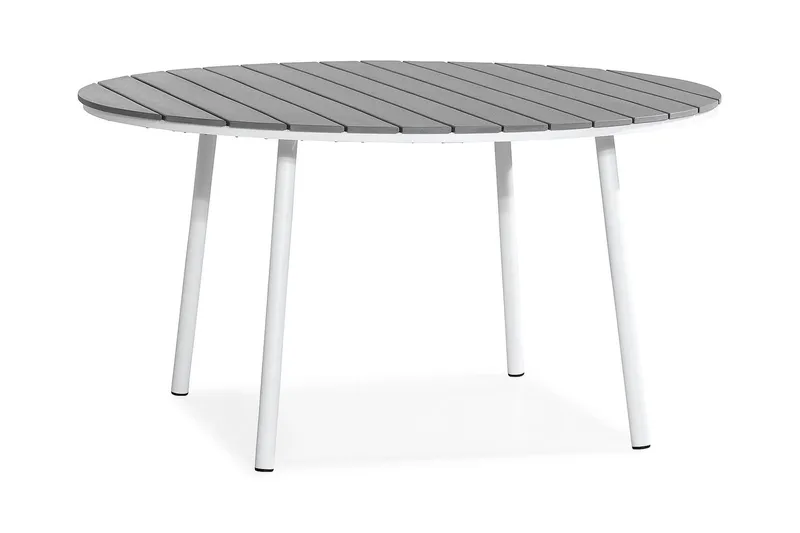 Tunis Spisebord 140 cm Rund, Hvid/Grå