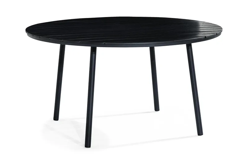 Tunis Spisebord 140 cm Rund, Sort/Sort