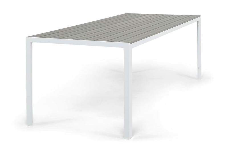 Tunis Spisebord 205x90 cm, Hvid/Grå