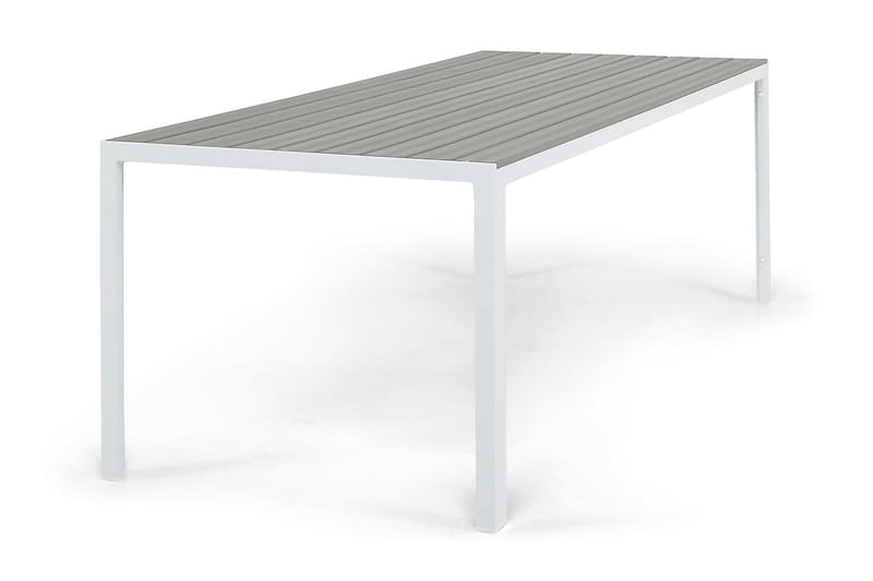 Tunis Spisebord 205x90 cm - Hvid/Grå - Spisebord & havebord