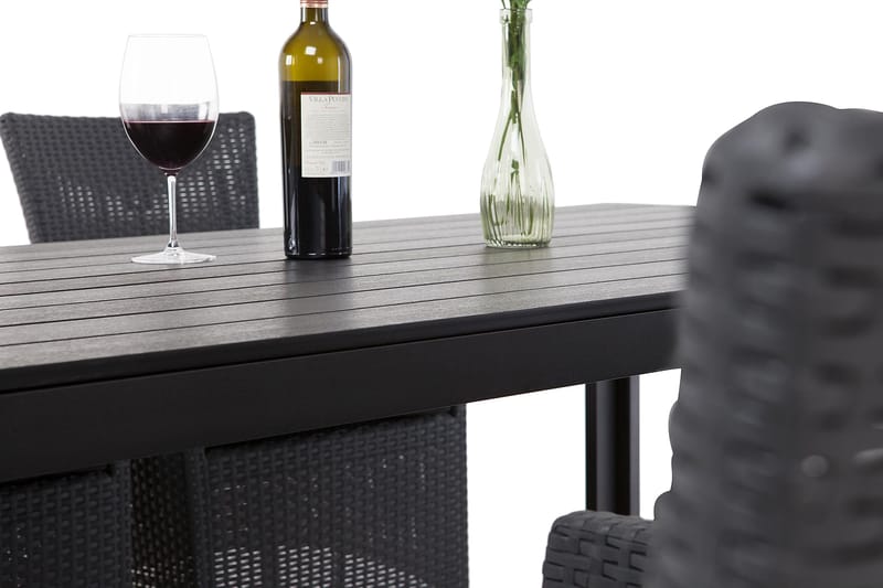 Tunis Spisebord 205x90 cm - Sort/Sort - Havemøbler - Havebord - Spisebord & havebord