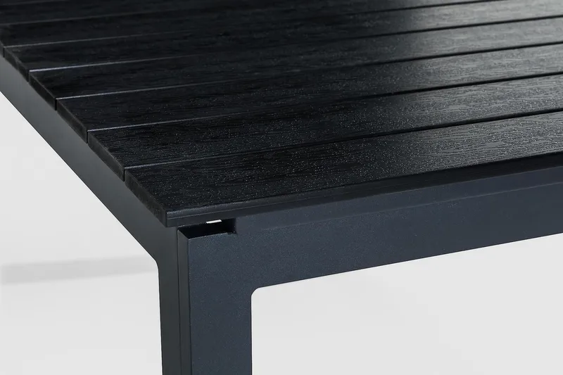 Tunis Udvideligt Spisebord 152-210x90 cm - Sort/Sort - Havemøbler - Havebord - Spisebord & havebord