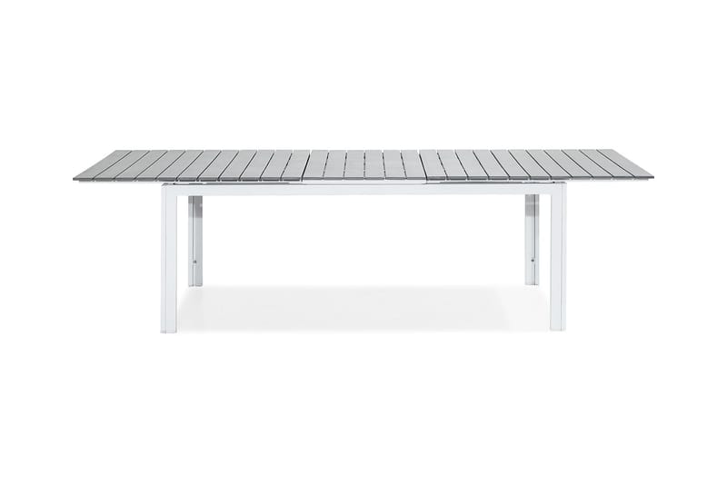 Tunis Udvideligt Spisebord 220-280x100 cm - Hvid/Grå - Havemøbler - Havebord - Spisebord & havebord
