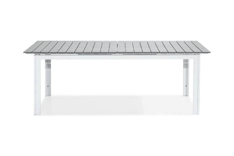 Tunis Udvideligt Spisebord 220-280x100 cm - Hvid/Grå - Havemøbler - Havebord - Spisebord & havebord
