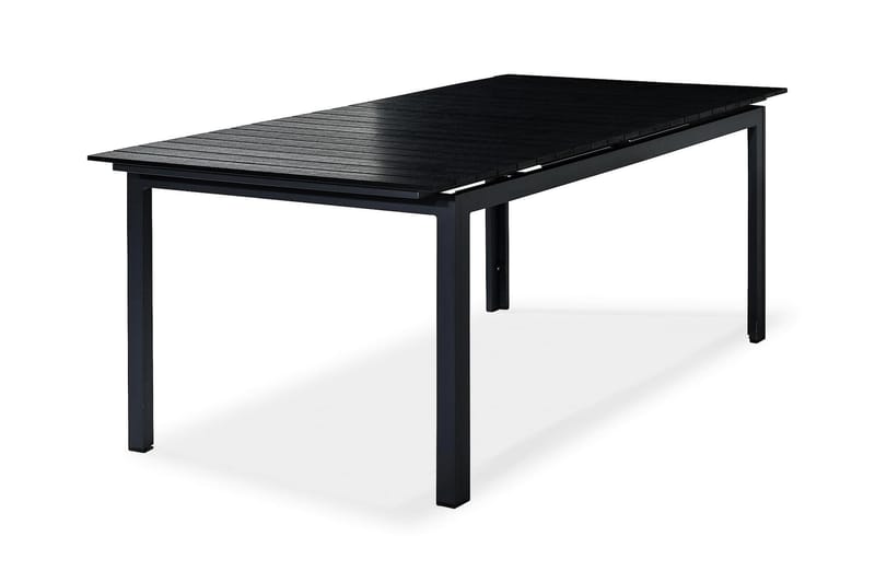 Tunis Udvideligt Spisebord 220-280x100 cm - Sort/Sort - Havemøbler - Havebord - Spisebord & havebord