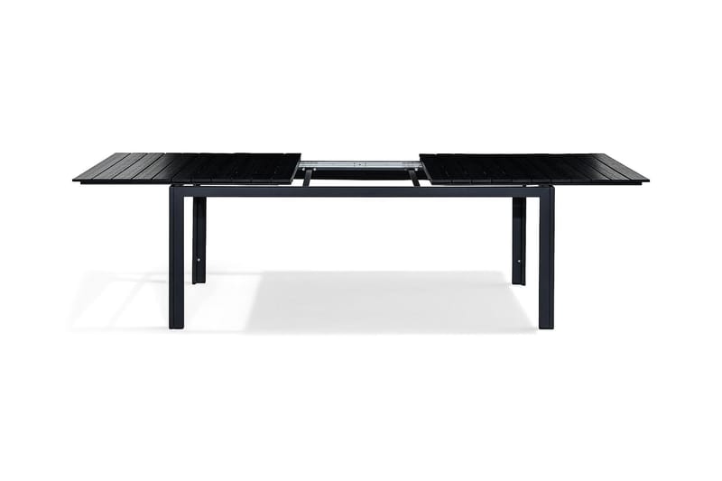 Tunis Udvideligt Spisebord 220-280x100 cm - Sort/Sort - Havemøbler - Havebord - Spisebord & havebord