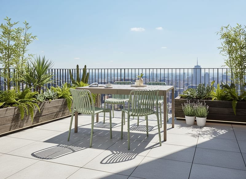 Spisebord udendørs Bartica 84x154 cm - Beige - Havemøbler - Havebord - Spisebord & havebord