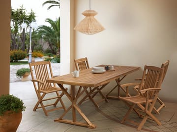 Spisebord udendørs Calabritto 90 cm 180 cm akacietræ - Brun - Havemøbler - Havebord - Spisebord & havebord