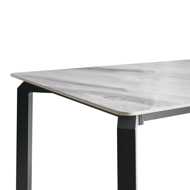 Spisebord udendørs Feletto 90x180 cm Sten - Grå/Sort - Havemøbler - Havebord - Spisebord & havebord