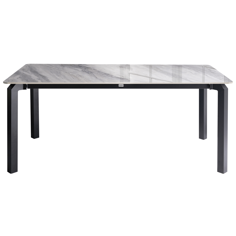 Spisebord udendørs Feletto 90x180 cm Sten - Grå/Sort - Havemøbler - Havebord - Spisebord & havebord