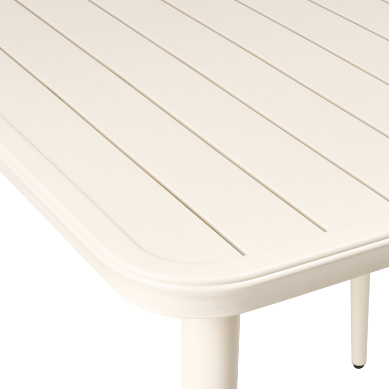 Spisebord udendørs Naturno 80 cm Aluminium - Beige - Havemøbler - Havebord - Spisebord & havebord