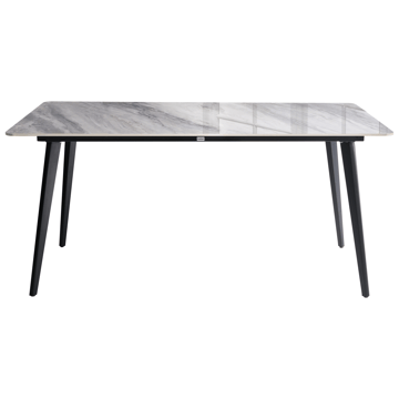 Spisebord udendørs Rodallo 160 cm Sten - Grå/Sort - Havemøbler - Havebord - Spisebord & havebord