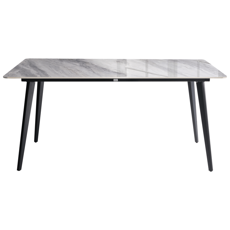 Spisebord udendørs Rodallo 160 cm Sten - Grå/Sort - Havemøbler - Havebord - Spisebord & havebord